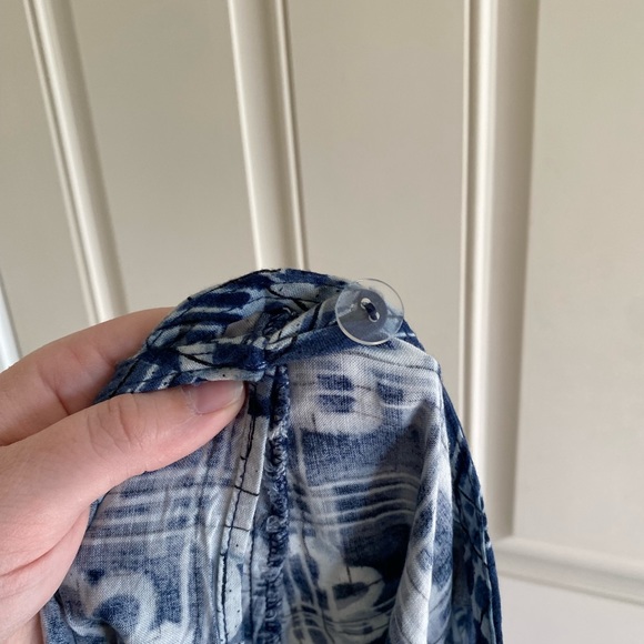 Vintage 90s Niki Lee Maxi Wrap Skirt Light Blue Floral Whimsigoth Fairy Y2K 28 - Picture 6 of 7